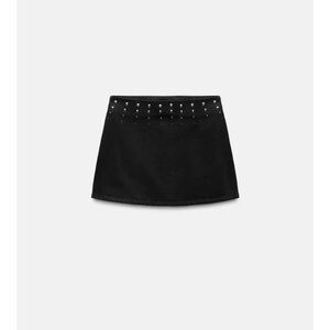 Elegant Black Studded Skirt